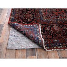 Load image into Gallery viewer, 10&#39;3&quot;x13&#39;9&quot; Blush Red, Antique Persian Sarouk, Full Pile And Soft, Sides And Ends Professionally Secured, Hand Knotted, 100% Wool, Oriental Rug FWR8214
