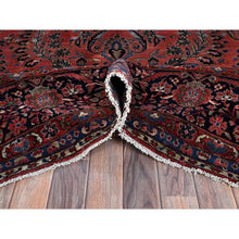 Load image into Gallery viewer, 10&#39;3&quot;x13&#39;9&quot; Blush Red, Antique Persian Sarouk, Full Pile And Soft, Sides And Ends Professionally Secured, Hand Knotted, 100% Wool, Oriental Rug FWR8214