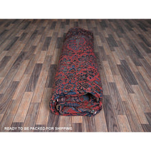 Load image into Gallery viewer, 10&#39;3&quot;x13&#39;9&quot; Blush Red, Antique Persian Sarouk, Full Pile And Soft, Sides And Ends Professionally Secured, Hand Knotted, 100% Wool, Oriental Rug FWR8214