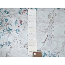 Load image into Gallery viewer, 9&#39;x11&#39;9&quot; Daisy White, Washed Out, Aubusson Design, Pak Persian, 300 Kpsi, 100% Wool, Hand Knotted, Oriental Rug FWR8220