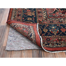 Load image into Gallery viewer, 11&#39;3&quot;x14&#39;5&quot; Crimson Red, Antique Persian Bijar Garus, Even Wear, Clean, Sides And Ends Professionally Secured, Hand Knotted, 100% Wool, Oriental Rug FWR8238