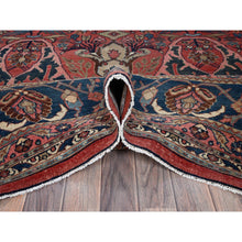 Load image into Gallery viewer, 11&#39;3&quot;x14&#39;5&quot; Crimson Red, Antique Persian Bijar Garus, Even Wear, Clean, Sides And Ends Professionally Secured, Hand Knotted, 100% Wool, Oriental Rug FWR8238