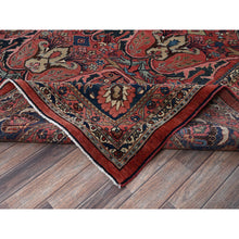 Load image into Gallery viewer, 11&#39;3&quot;x14&#39;5&quot; Crimson Red, Antique Persian Bijar Garus, Even Wear, Clean, Sides And Ends Professionally Secured, Hand Knotted, 100% Wool, Oriental Rug FWR8238