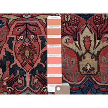 Load image into Gallery viewer, 11&#39;3&quot;x14&#39;5&quot; Crimson Red, Antique Persian Bijar Garus, Even Wear, Clean, Sides And Ends Professionally Secured, Hand Knotted, 100% Wool, Oriental Rug FWR8238