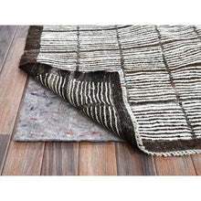 Load image into Gallery viewer, 12&#39;6&quot;x15&#39; Porcelain White, Moroccan Weave With Box Design, Textured Pile, Tone On Tone, Undyed Natural Wool, Hand Knotted, Oversized, Oriental Rug FWR8250