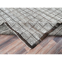 Load image into Gallery viewer, 12&#39;6&quot;x15&#39; Porcelain White, Moroccan Weave With Box Design, Textured Pile, Tone On Tone, Undyed Natural Wool, Hand Knotted, Oversized, Oriental Rug FWR8250