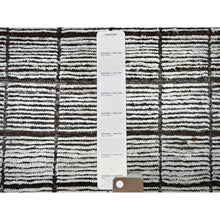 Load image into Gallery viewer, 12&#39;6&quot;x15&#39; Porcelain White, Moroccan Weave With Box Design, Textured Pile, Tone On Tone, Undyed Natural Wool, Hand Knotted, Oversized, Oriental Rug FWR8250