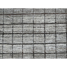 Load image into Gallery viewer, 12&#39;6&quot;x15&#39; Porcelain White, Moroccan Weave With Box Design, Textured Pile, Tone On Tone, Undyed Natural Wool, Hand Knotted, Oversized, Oriental Rug FWR8250