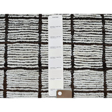 Load image into Gallery viewer, 9&#39;7&quot;x11&#39;8&quot; Snow White, Moroccan Weave With Grid Design, Tone On Tone, Textured Pile, Undyed Natural Wool, Hand Knotted, Oriental Rug FWR8256