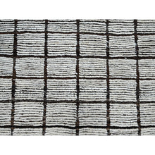 Load image into Gallery viewer, 9&#39;7&quot;x11&#39;8&quot; Snow White, Moroccan Weave With Grid Design, Tone On Tone, Textured Pile, Undyed Natural Wool, Hand Knotted, Oriental Rug FWR8256
