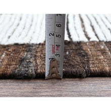 Load image into Gallery viewer, 9&#39;7&quot;x11&#39;8&quot; Snow White, Moroccan Weave With Grid Design, Tone On Tone, Textured Pile, Undyed Natural Wool, Hand Knotted, Oriental Rug FWR8256