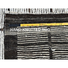 Load image into Gallery viewer, 9&#39;7&quot;x11&#39;8&quot; Snow White, Moroccan Weave With Grid Design, Tone On Tone, Textured Pile, Undyed Natural Wool, Hand Knotted, Oriental Rug FWR8256