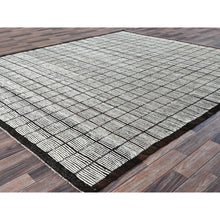 Load image into Gallery viewer, 8&#39;4&quot;x9&#39;10&quot; Vista White, Moroccan Weave With Box Design, Textured Pile, Tone On Tone, Undyed Natural Wool, Hand Knotted, Oriental Rug FWR8262