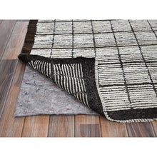 Load image into Gallery viewer, 8&#39;4&quot;x9&#39;10&quot; Vista White, Moroccan Weave With Box Design, Textured Pile, Tone On Tone, Undyed Natural Wool, Hand Knotted, Oriental Rug FWR8262