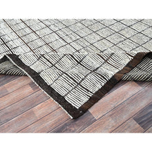 Load image into Gallery viewer, 8&#39;4&quot;x9&#39;10&quot; Vista White, Moroccan Weave With Box Design, Textured Pile, Tone On Tone, Undyed Natural Wool, Hand Knotted, Oriental Rug FWR8262