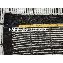 Load image into Gallery viewer, 8&#39;4&quot;x9&#39;10&quot; Vista White, Moroccan Weave With Box Design, Textured Pile, Tone On Tone, Undyed Natural Wool, Hand Knotted, Oriental Rug FWR8262