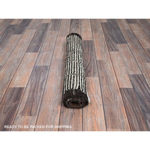 Load image into Gallery viewer, 2&#39;1&quot;x3&#39; Vista White, Moroccan Weave With Box Design, Tone On Tone, Textured Pile, Undyed Natural Wool, Hand Knotted, Sample, Mat, Oriental Rug FWR8358