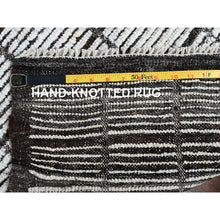 Load image into Gallery viewer, 2&#39;1&quot;x2&#39;10&quot; Cotton White, Moroccan Weave With Grid Design, Textured Pile, Undyed Natural Wool, Hand Knotted, Tone On Tone, Mat, Sample, Oriental Rug FWR8364