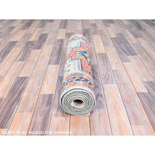Load image into Gallery viewer, 2&#39;8&quot;x9&#39;8&quot; Puritan Gray With Small Bird Figurines, 200 Kpsi, Organic Wool, Hand Knotted, Denser Weave, Vegetable Dyes, Colorful Armenian Inspired Caucasian Design, Runner Oriental Rug FWR930