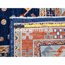 Load image into Gallery viewer, 7&#39;10&quot;x9&#39;4&quot; Sailor Blue, Velvety Wool, Densely Woven, Small Bird Figurines, 200 Kpsi, Hand Knotted, Natural Dyes, Armenian Inspired Caucasian Design, Oriental Rug FWR936