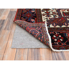 Load image into Gallery viewer, 8&#39;x11&#39;2&quot; Venetian Red With Centre Floral Motif, Densely Woven, Ends Professionally Secured, Velvety Wool, Hand Knotted, Vegetable Dyes, Cleaned, Good Condition, Old Persian Heriz, Oriental Rug Sh160 FWR960