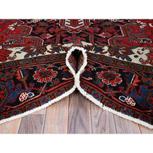 Load image into Gallery viewer, 8&#39;x11&#39;2&quot; Venetian Red With Centre Floral Motif, Densely Woven, Ends Professionally Secured, Velvety Wool, Hand Knotted, Vegetable Dyes, Cleaned, Good Condition, Old Persian Heriz, Oriental Rug Sh160 FWR960