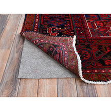 Load image into Gallery viewer, 9&#39;8&quot;x12&#39;3&quot; Merlot Deep Red With Colorful Large Motif, Good Condition, Clean With Pop Of Color, Organic Wool, Semi Antique Nomad Art Persian Heriz Oriental Rug FWR996