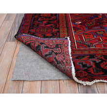 Load image into Gallery viewer, 9&#39;10&quot;x12&#39;6&quot; Sceptre Red, Cleaned, Good Condition, Pure Wool, Ends And Sides Secured, Semi Antique Tribal Weaving Persian Heriz With Centre Flower Pattern, Oriental Rug FWR1002