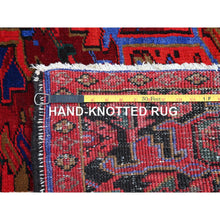 Load image into Gallery viewer, 9&#39;10&quot;x12&#39;6&quot; Sceptre Red, Cleaned, Good Condition, Pure Wool, Ends And Sides Secured, Semi Antique Tribal Weaving Persian Heriz With Centre Flower Pattern, Oriental Rug FWR1002