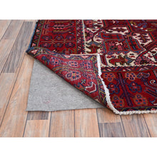 Load image into Gallery viewer, 9&#39;8&quot;x12&#39;7&quot; Carmine Red, Sides And Ends Secured Professionally, Vintage Persian Heriz, Good Condition, Tribal Weave, All Natural Wool, Oriental Rug FWR1020
