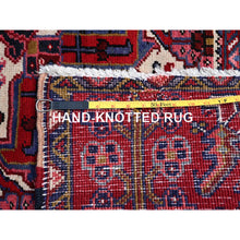 Load image into Gallery viewer, 9&#39;8&quot;x12&#39;7&quot; Carmine Red, Sides And Ends Secured Professionally, Vintage Persian Heriz, Good Condition, Tribal Weave, All Natural Wool, Oriental Rug FWR1020