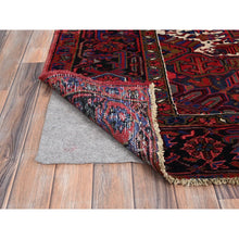 Load image into Gallery viewer, 8&#39;4&quot;x11&#39; Barn Red With Geometric Centre Element, Mint Condition, Clean, Cropped Thin, Sides And Ends Secured Professionally, Hand Knotted, Soft Wool, Persian Heriz, Tribal Weaving, Vintage Oriental Rug FWR1074