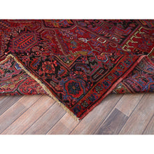 Load image into Gallery viewer, 8&#39;4&quot;x11&#39; Barn Red With Geometric Centre Element, Mint Condition, Clean, Cropped Thin, Sides And Ends Secured Professionally, Hand Knotted, Soft Wool, Persian Heriz, Tribal Weaving, Vintage Oriental Rug FWR1074