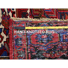 Load image into Gallery viewer, 8&#39;4&quot;x11&#39; Barn Red With Geometric Centre Element, Mint Condition, Clean, Cropped Thin, Sides And Ends Secured Professionally, Hand Knotted, Soft Wool, Persian Heriz, Tribal Weaving, Vintage Oriental Rug FWR1074