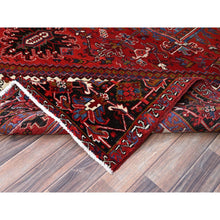 Load image into Gallery viewer, 8&#39;9&quot;x10&#39;10&quot; Upsdell Red With Hand Knotted Soft And Vibrant Wool, Great Condition, Tribal Floor Art, Ends Secured Professionally, Semi Antique Persian Nomad Art Oriental Rug Sh184 FWR1104