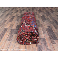 Load image into Gallery viewer, 8&#39;9&quot;x10&#39;10&quot; Upsdell Red With Hand Knotted Soft And Vibrant Wool, Great Condition, Tribal Floor Art, Ends Secured Professionally, Semi Antique Persian Nomad Art Oriental Rug Sh184 FWR1104