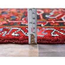 Load image into Gallery viewer, 8&#39;9&quot;x10&#39;10&quot; Upsdell Red With Hand Knotted Soft And Vibrant Wool, Great Condition, Tribal Floor Art, Ends Secured Professionally, Semi Antique Persian Heriz, Nomad Art Oriental Rug FWR1104