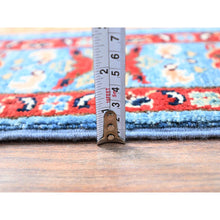 Load image into Gallery viewer, 2&#39;9&quot;x17&#39;5&quot; Fire Engine Red, Natural Dyes With Tribal Elements, Narrow, Soft And Velvety Wool, Hand Knotted, Afghan Peshawar Serapi Heriz, Densely Woven, Runner Oriental Rug FWR1122