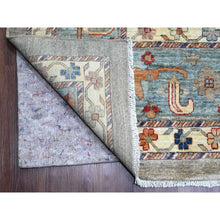 Load image into Gallery viewer, 11&#39;7&quot;x15&#39;8&quot; Cloud Gray, Aryana Grade, Peshawar With Bijar Garus Design, Colorful Pattern, Vegetable Dyes, Hand Knotted, Densely Woven, 100% Wool, Oversized, Oriental Rug FWR120012