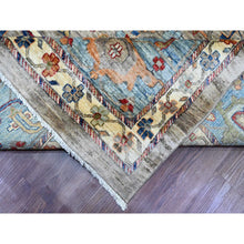 Load image into Gallery viewer, 11&#39;7&quot;x15&#39;8&quot; Cloud Gray, Aryana Grade, Peshawar With Bijar Garus Design, Colorful Pattern, Vegetable Dyes, Hand Knotted, Densely Woven, 100% Wool, Oversized, Oriental Rug FWR120012
