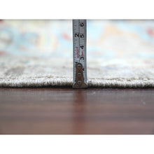 Load image into Gallery viewer, 11&#39;7&quot;x15&#39;8&quot; Cloud Gray, Aryana Grade, Peshawar With Bijar Garus Design, Colorful Pattern, Vegetable Dyes, Hand Knotted, Densely Woven, 100% Wool, Oversized, Oriental Rug FWR120012