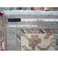 Load image into Gallery viewer, 11&#39;7&quot;x15&#39;8&quot; Cloud Gray, Aryana Grade, Peshawar With Bijar Garus Design, Colorful Pattern, Vegetable Dyes, Hand Knotted, Densely Woven, 100% Wool, Oversized, Oriental Rug FWR120012