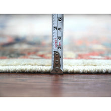 Load image into Gallery viewer, 8&#39;2&quot;x10&#39; Khaki Brown With Navy Blue, Hand Knotted, Serapi Heriz, Aryana Collection, Vegetable Dyes, 100% Wool, Densely Woven, Oriental Rug FWR120024