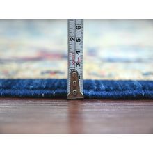 Load image into Gallery viewer, 9&#39;2&quot;x11&#39;10&quot; Space Cadet Blue, Aryana Grade, Afghan Peshawar with Heriz Design, Vegetable Dyes, 100% Wool, Densely Woven, Hand Knotted, Oriental Rug FWR120030