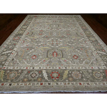 Load image into Gallery viewer, 12&#39;x15&#39;1&quot; Fossil Gray, Peshawar With Heriz All Over Design, Hand Knotted, 100% Wool, Natural Dyes, Densely Woven, Oversized, Oriental Rug FWR120042