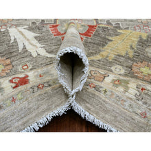Load image into Gallery viewer, 12&#39;x15&#39;1&quot; Fossil Gray, Peshawar With Heriz All Over Design, Hand Knotted, 100% Wool, Natural Dyes, Densely Woven, Oversized, Oriental Rug FWR120042