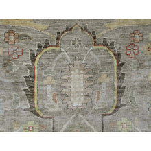 Load image into Gallery viewer, 12&#39;x15&#39;1&quot; Fossil Gray, Peshawar With Heriz All Over Design, Hand Knotted, 100% Wool, Natural Dyes, Densely Woven, Oversized, Oriental Rug FWR120042