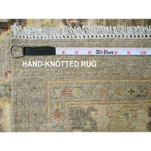Load image into Gallery viewer, 12&#39;x15&#39;1&quot; Fossil Gray, Peshawar With Heriz All Over Design, Hand Knotted, 100% Wool, Natural Dyes, Densely Woven, Oversized, Oriental Rug FWR120042