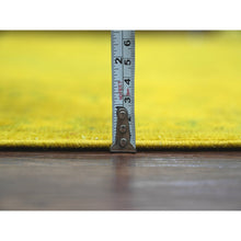 Load image into Gallery viewer, 7&#39;6&quot;x9&#39;5&quot; Golden Yellow, Overdyed Kazak with Geometric Medallions Design, 100% Wool, Hand Knotted, Oriental Rug FWR120054