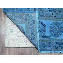 Load image into Gallery viewer, 8&#39;x9&#39;9&quot; Imperial Blue, 100% Wool, Overdyed Kazak With Geometric Medallions Design, Hand Knotted, Oriental Rug FWR120078